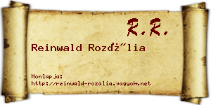 Reinwald Rozália névjegykártya